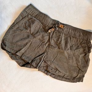 Tentree olive colored tencel shorts